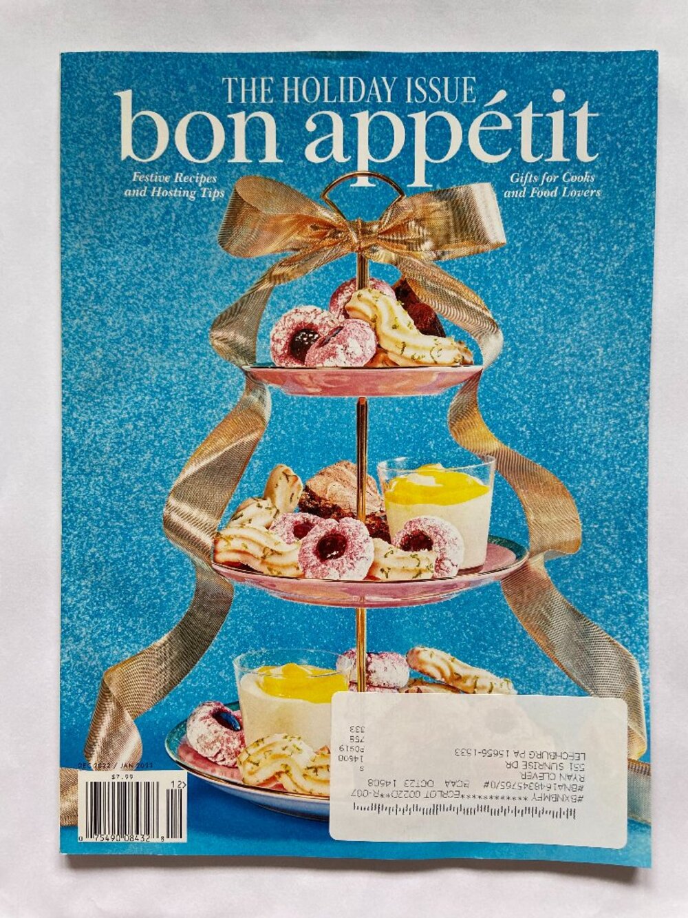 Bon Appetit Magazine December 2022/January 2023 The Holiday Issue With Label